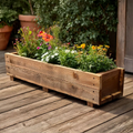 Grenshheds 117cm Pine Wooden Planter Flower Trough
