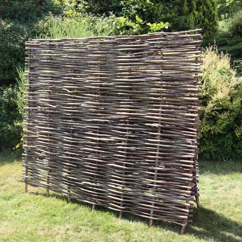 Grenshheds Capped Hazel Hurdle Fence Panel Premium Weave