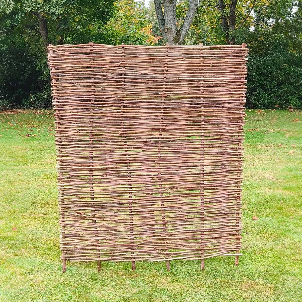 Grenshheds Capped Hazel Hurdle Fence Panel Premium Weave